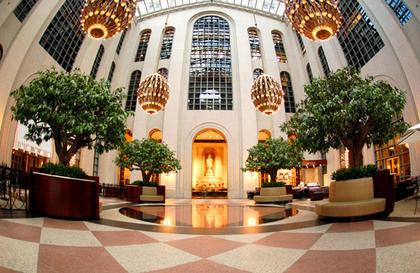 silk plants in Grand Hotel Lobby